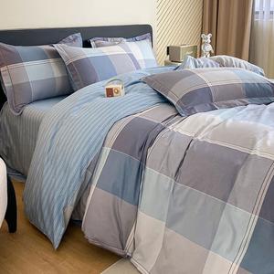 LUOLAI HOME Комплект постельного белья 4 предмета, простыня, размер 200x230 см, цвет: Jiayugulan