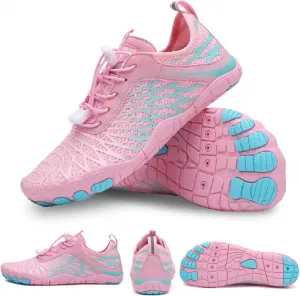 Босоногое туристическое обувь для женщин и мужчин, профессиональная обувь для походов и прогулок с широкой носочной частью, противоскользящая, легкая и дышащая Titype, розовый