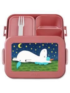 Mr. & Mrs. Panda Коробочка для закусок с изображением единорога и звездного неба, пастельно-красного цвета