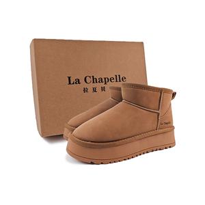La Chapelle Женские короткие зимние ботинки с прочной амортизацией цвета хаки