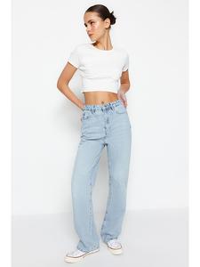 Джинсы trendyol, светло-синий