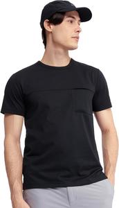 Мужская футболка AIGLE с коротким рукавом, защитой от УФ-излучения, быстросохнущая, с карманом, черный