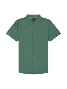 Le Temps Des Cerises Рубашка на пуговицах 'JAPA' в темно-зеленом цвете, Regular fit