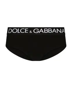 Черные хлопковые трусы Dolce & Gabbana, черный