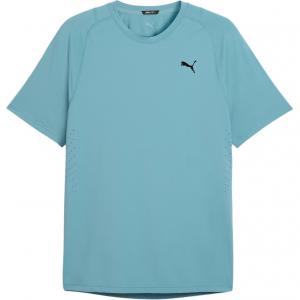 PUMA Футболка мужская, синяя, с круглым вырезом