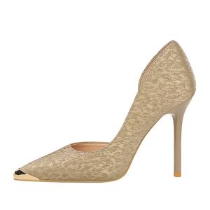 QITUMAUL Тонкие каблуки на шпильке 10,5 см женские шампань, цвет Champagne[Heel Height 10.5cm]