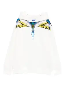 Худи с принтом крыльев Marcelo Burlon County Of Milan Kids, белый