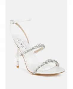 Сандалии Aragon Diamante с декоративными элементами и фантазийным каблуком London Rag, белый