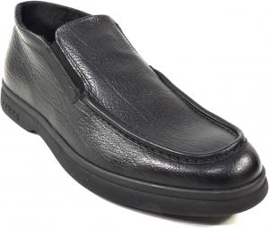 Мужские черные зимние лоферы Baldinini из мягкой кожи