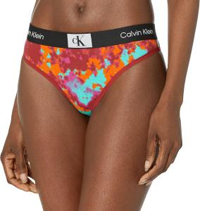 Женские трусики-стринги Calvin Klein 1996 года из хлопка в стиле модерн, Temperature Print Fresh Peppermint