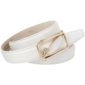 Кожаный ремень Anthoni Crown, узкий кожаный ремень 2,5 см, черный