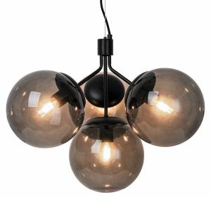 Подвесной светильник Nordlux Ivona, сталь / стекло - 4 лампы - черный - черный