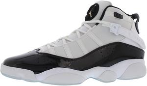 Мужские кроссовки Jordan Air 6 Rings бело-черно-золотые