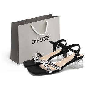 D:FUSE SCANDINAVIA D FUSE SCANDINAVIA Сандалии с одной лямкой женские черные, цвет Black