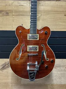 Gretsch G6609TFM Players Edition Broadkaster с верхней декой из клена с эффектом пламени 2025 - настоящее время - Бурбонский оттенок