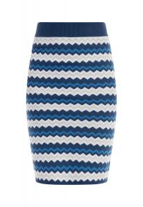 Юбка до колена faina Strick Midi, синий