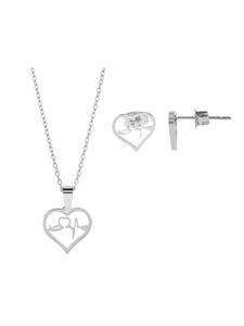 Adeliás Женское колье с подвеской - из нержавеющей стали серебристого цвета