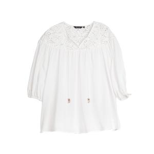 ELLE Футболка Women's White Crew Neck Moderate