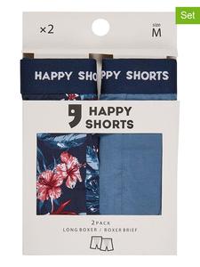 Happy Shorts Комплект из 2 штук: боксерские шорты темно-синего и светло-синего цвета