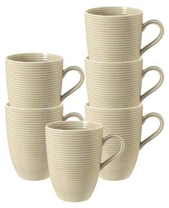 Кофейная кружка Seltmann Weiden Beat Color Glaze 6 шт, 9x11x9 см цвет sandbeige