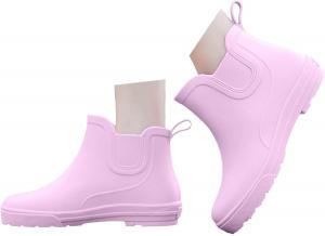 Женские резиновые сапоги челси с эластичной вставкой Jyswoshoe, розовый