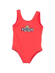 Купальник с логотипом Teddy Moschino Kids, красный
