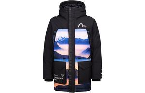 Пуховик мужской черный Evisu, черный