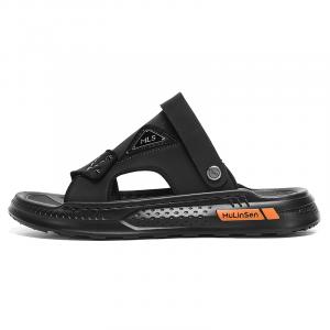 Летние, освежающие, амортизирующие, упругие, для прогулок на свежем воздухе, легкие, спортивные, пляжные сандалии для мужчин Mulinsen, Black