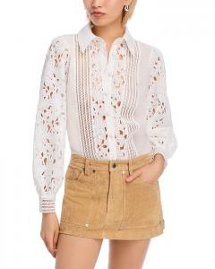 Блузка с кружевными вставками - Exclusive AQUA, белый