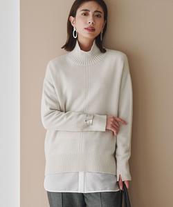 Мягкий вязаный свитер с высоким воротником из смеси кашемира