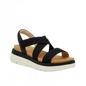 Сандалии Kelly & Katie Pem, женские, черные, с круглым носком, на платформе и танкетке, GAL2069 Kelly & Katie, черный