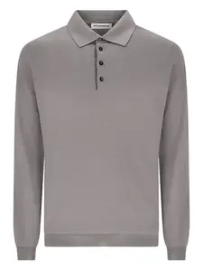 Рубашка-поло с длинными рукавами и пуговицами Goes Botanical, серый