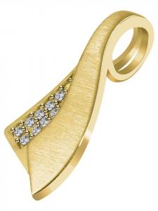 Adeliás Женский кулон из золота 333 пробы с кубическим цирконием в золоте