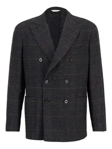 Двубортный пиджак в клетку Boglioli, серый