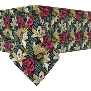 Прямоугольная скатерть, 100 % хлопок, 60х84 дюйма, цветочный 96