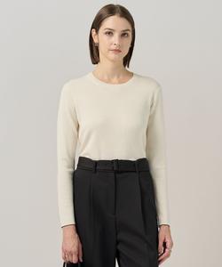 Стираемый пуловер из сверхтонкой мериносовой шерсти с круглым вырезом