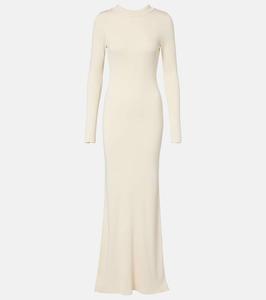 Элоуэн платье макси из смесового шелка с открытой спиной Aya Muse, Off White