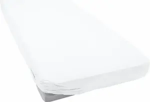 Простыня на резинке из джерси, 100% хлопок, доступна во многих размерах и цветах, с глубиной кармана до 30 см. 180x200 - 200x200 см, белая. Yadetextil