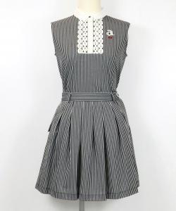 юбка в полоску из смесовой хлопковой ткани со сборками