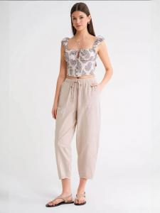 MixRay Багги-штаны в натуральном белом