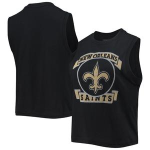 Женская черная майка Junk Food New Orleans Saints Rib Ranger Muscle безрукавка