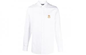 Тедди-бер хлопковая рубашка MOSCHINO, белый