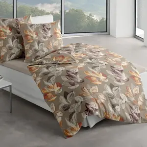 Фланелевое постельное белье Dream Sleep Westland орех 135x200 см + 80x80 см Traumschlaf