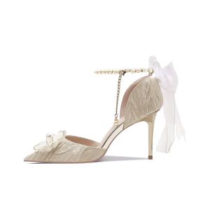 Женские туфли на тонком каблуке и высоком каблуке CZRSK, Champagne