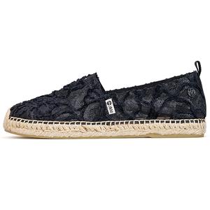 Joy&Mario Эспадрильи женские бело-черно-абрикосовые с черным, цвет Black