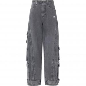 Постиранные повседневные брюки Unisex Granite Gray Adidas Originals, серый