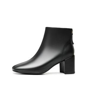 Help Женские черные полусапожки на каблуке 5,5 см без подкладки, цвет Black 5.5CM Unlined