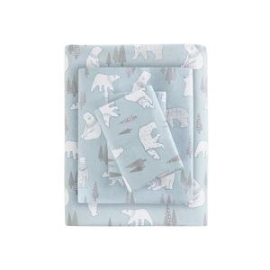 Комплект постельного белья True North от Sleep Philosophy Cosy из хлопковой фланели, цвет Polar Bears