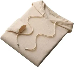 Мужской шерстяной худи без швов однотонный