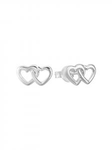 Lucardi Серьги в форме сердца из серебра 925 пробы